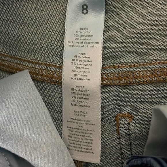 Girls size 8 Carter’s skinny blue jeans with adjustable waistband - Picture 5 of 10